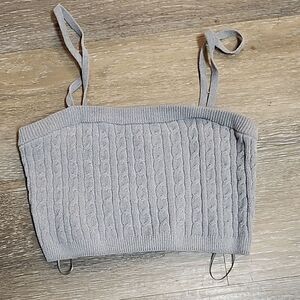 Dynamite Heather Gray Knit Sweater